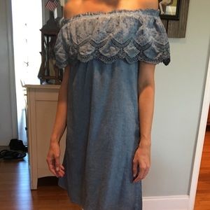 Soft denim colored dress